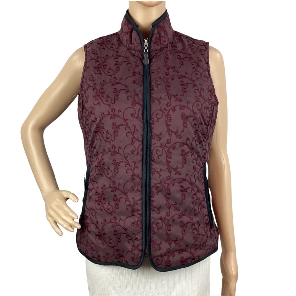 Eddie Bauer Premium Goose Down Quilted Vest Red Size S